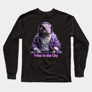 T rex in the City Long Sleeve T-Shirt